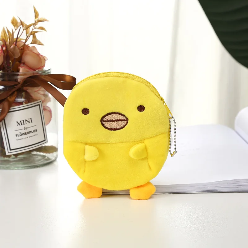 Cartoon Children Cute Animal Coin Purse Backpack Pendant Cartoon Small Dinosaur Avocado Coin Purse Plush Small Money Bag