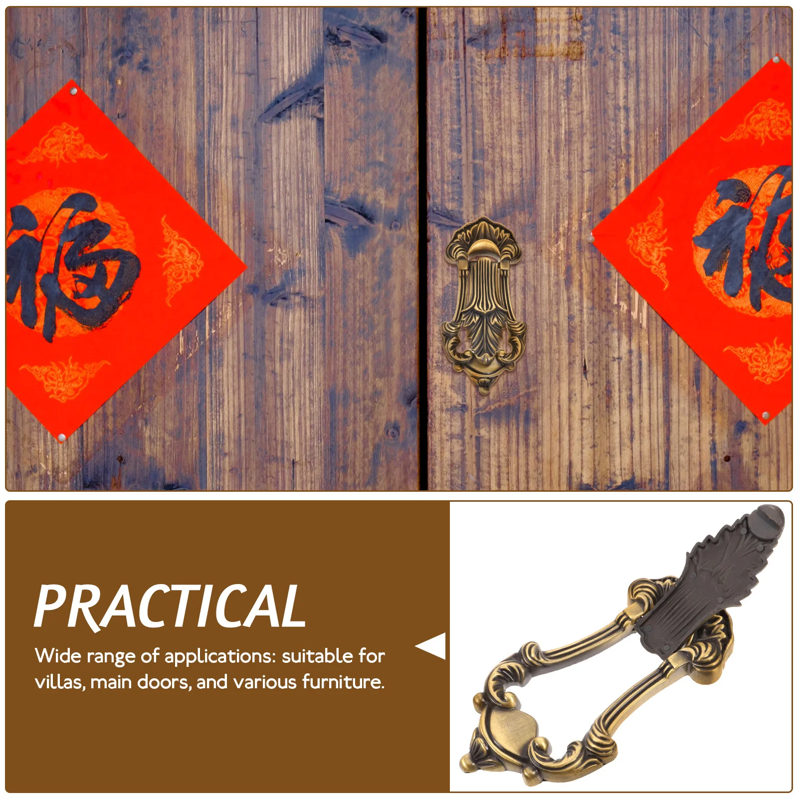 

Noble Elegant Atmosphere Door Handle European Vintage Design Carved Furniture Knocker Cabinet Pull Metal Handle