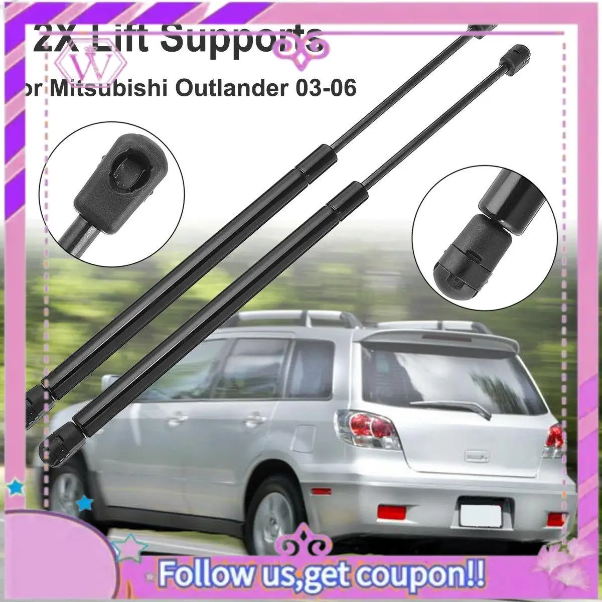 

Latest 2X Liftgate Tail Gate Door Spring Gas Strut Lift Supports Shocks For Mitsubishi Outlander 2003-2006
