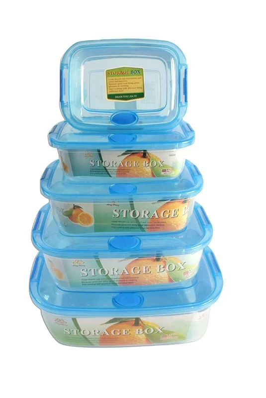 PP Microwave Kitchen Organizer Clear Airtight Food Storage Box Container Set with Lids  sealed food preservation box