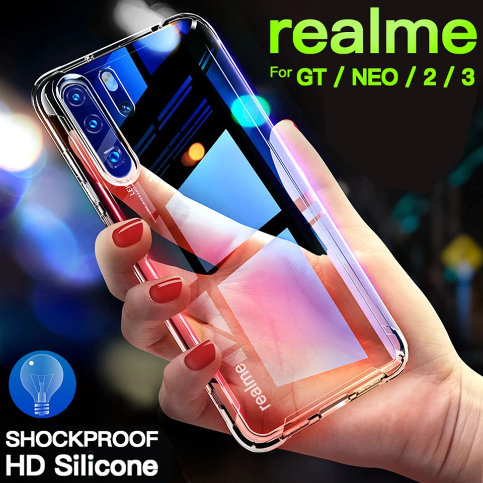 Luxury Silicone Cover For Clear Case Realme Gt neo 3 2 3T 6 7 8 9 10 Pro 8i X3 Superzoom C30 C35 C21 Q3s Q3t Q5 6i 5i 5s Cases