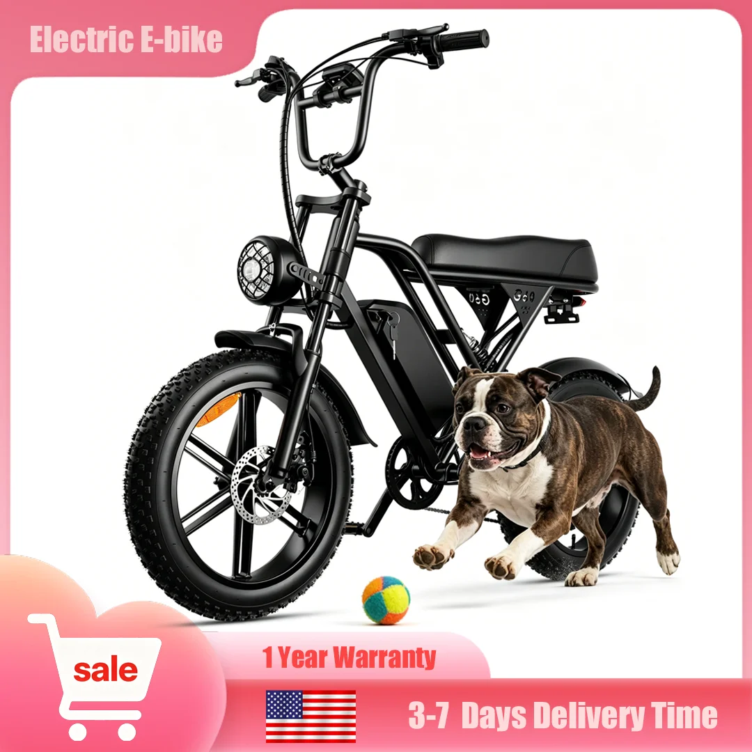 Adult Electric Bike 48V 15AH Battery 1000W Peak Off-Road Ebike Mountain Dirt Bicycle Max 60 Miles