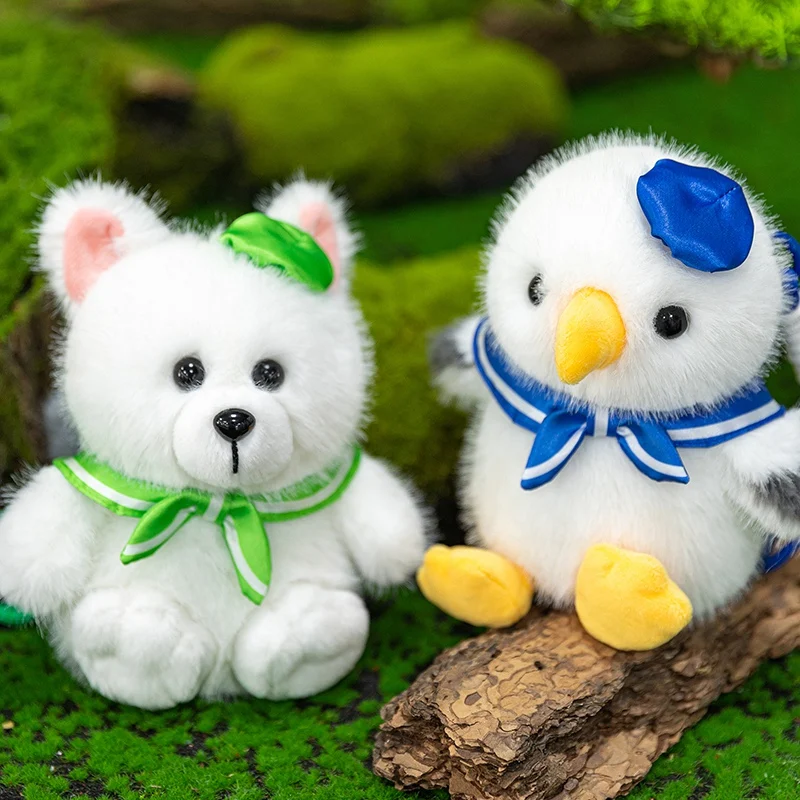 

Kawaii 20 см плюшевая подвеска в виде чайки, милая пушистая плюшевая арктическая лиса, очаровательная мягкая кукла, подвеска на рюкзак, девичий аксессуар для сумки