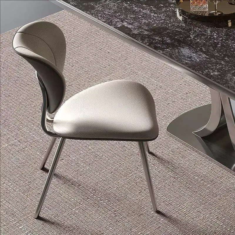 

Modern Metal Dining Chair Italian Designer Lounge Living Room Dining Chair Kitchen Luxury Sillas De Comedor Home Furniture