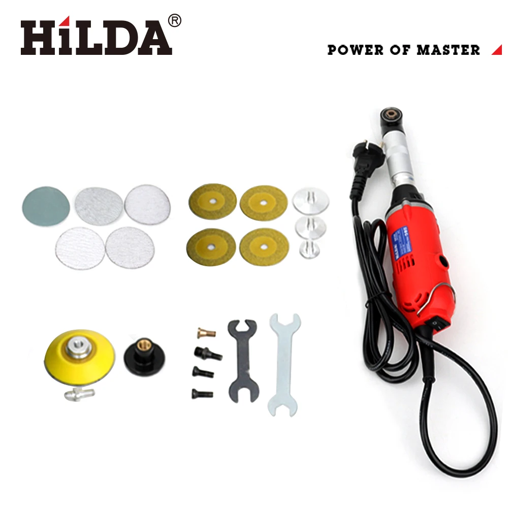 HILDA Keramische Tegels Schoonheid Naaigereedschap 380 W Elektrische Rechte Grinder 6 Variabele Snelheden Reinigingsmachine Grinder Sander Polijstmachine