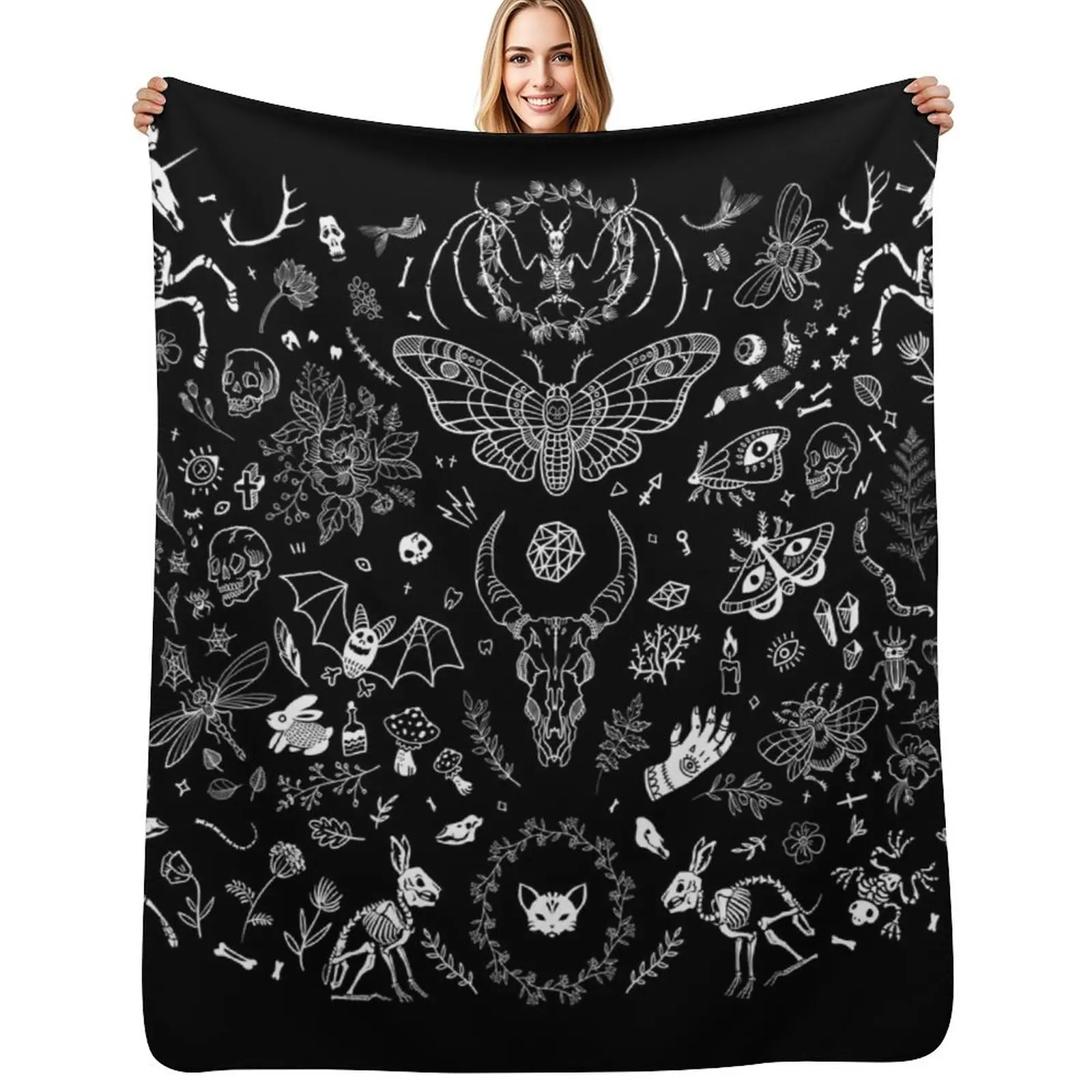 Gothic tapestry Throw Blanket All Weather Soft Throw Blanket for Sofa