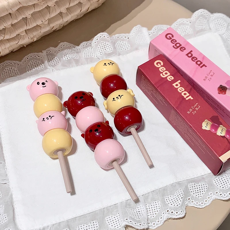 Gege bear Un bastoncino di lucidalabbra a forma di biancospino candito, crema opaca, fango per labbra - foto portatile