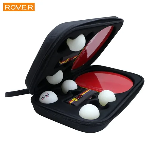 Imagen 2 del producto Funda de paleta de Ping Pong de carcasa dura, bolsa de transporte protectora para raqueta de tenis de mesa a prueba de golpes y resistente al desgaste con asa