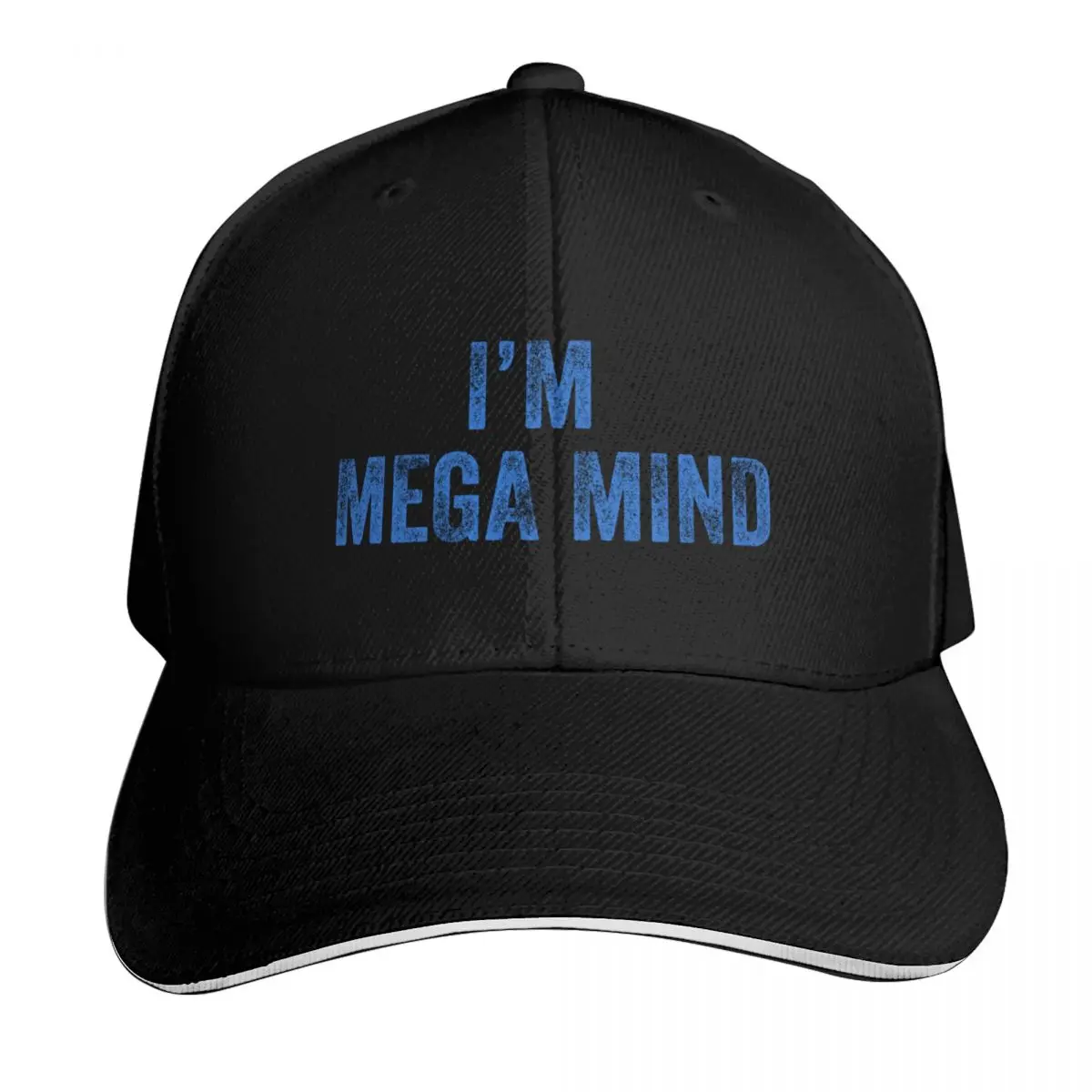 Megamind / big brain ART Baseball Cap Adjustable Buckle Closure Moisture Wicking Quick Dry Curved Brim Classic Fit