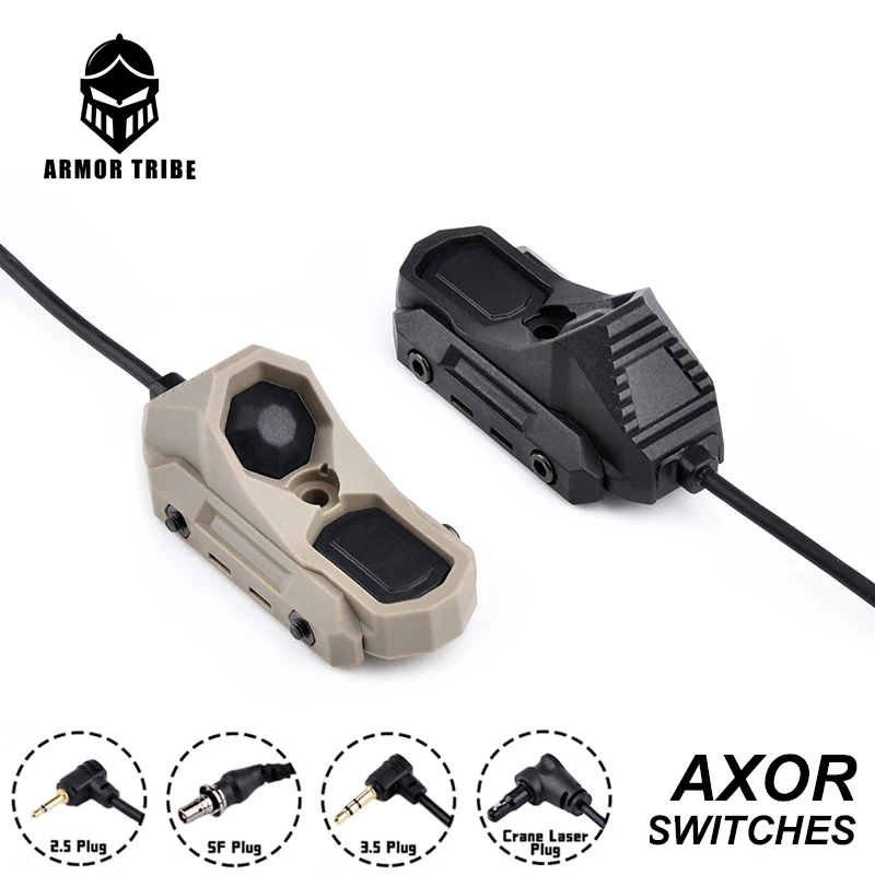 

AXON Tactical Dual Function Pressure Switch Surefir M300 M600 SF/2.5/3.5/ Crane plug DBAL PEQ NGAL Hunting Airsoft Accessories