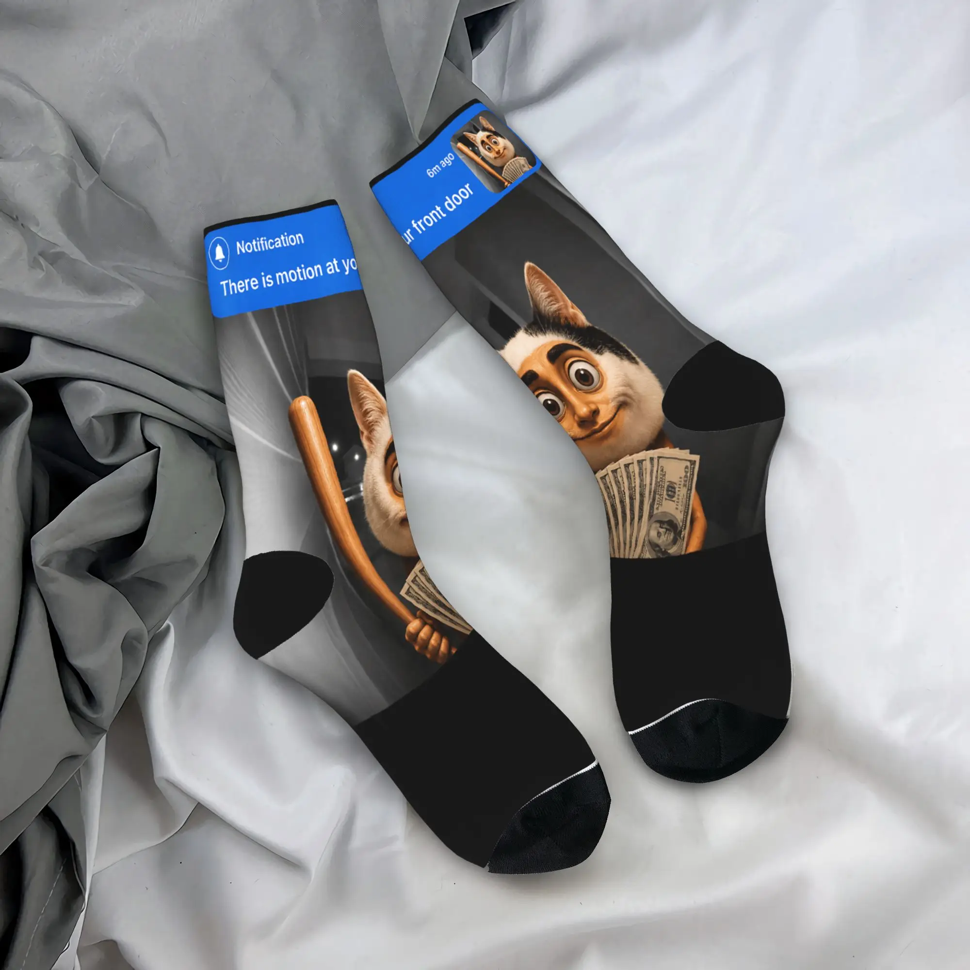 Couple Socks Tung Tung Tung Sahur Meme Brainrot  Stockings Winter Elegant Breathable Socks Printed Running Anti Skid Socks