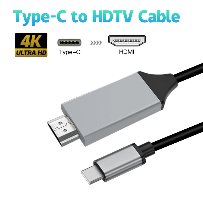 Typ C na HDMI Adapter USB 3.1 na HDMI Adapter Typ C do HDTV 30Hz Kabel 4K USB C Przedłuż adapter do monitora MacBook PC