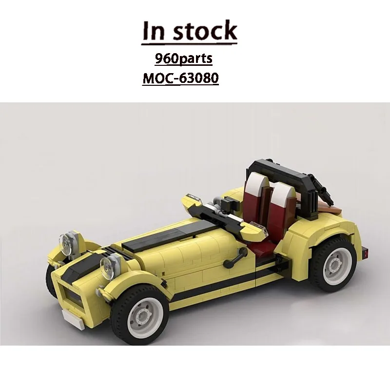 

Новая модель спортивного автомобиля Hot Rod MOC-63080, конструктор из 960 деталей, креативный подарок для мальчиков на день рождения или Рождество