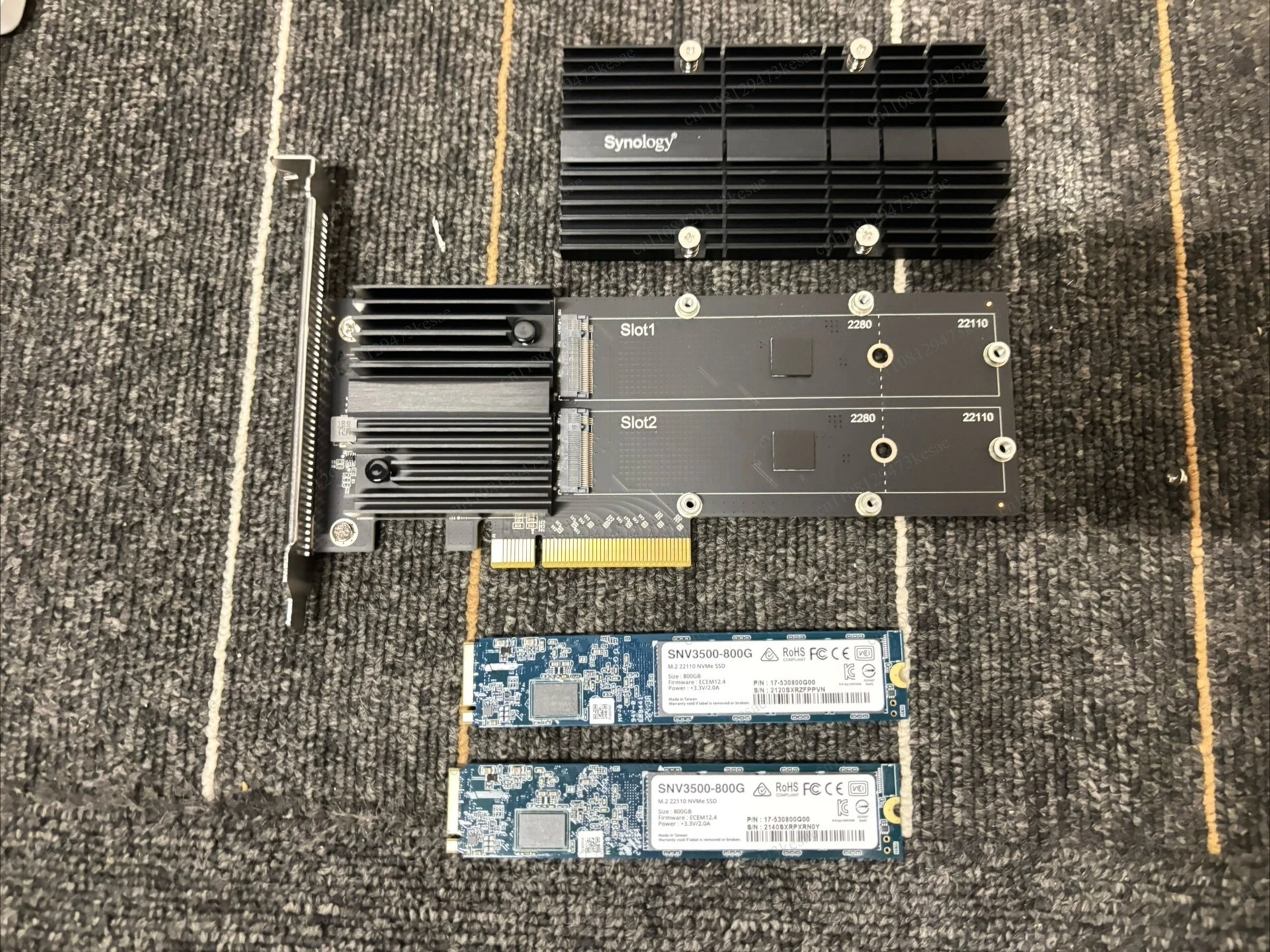 for Synology SNV3500-800G M.2 22110 NVMe SSD 800GB Enterprise Cache Drive PCIe 3.0 x4 2PCS