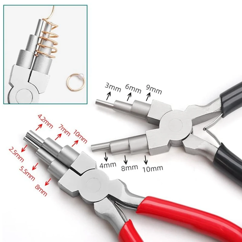 Wire Looping Tool Wire Looping Mandrel And 6 In 1 Bail Making Plier For Jewelry Wire Wrapping And Jump Forming