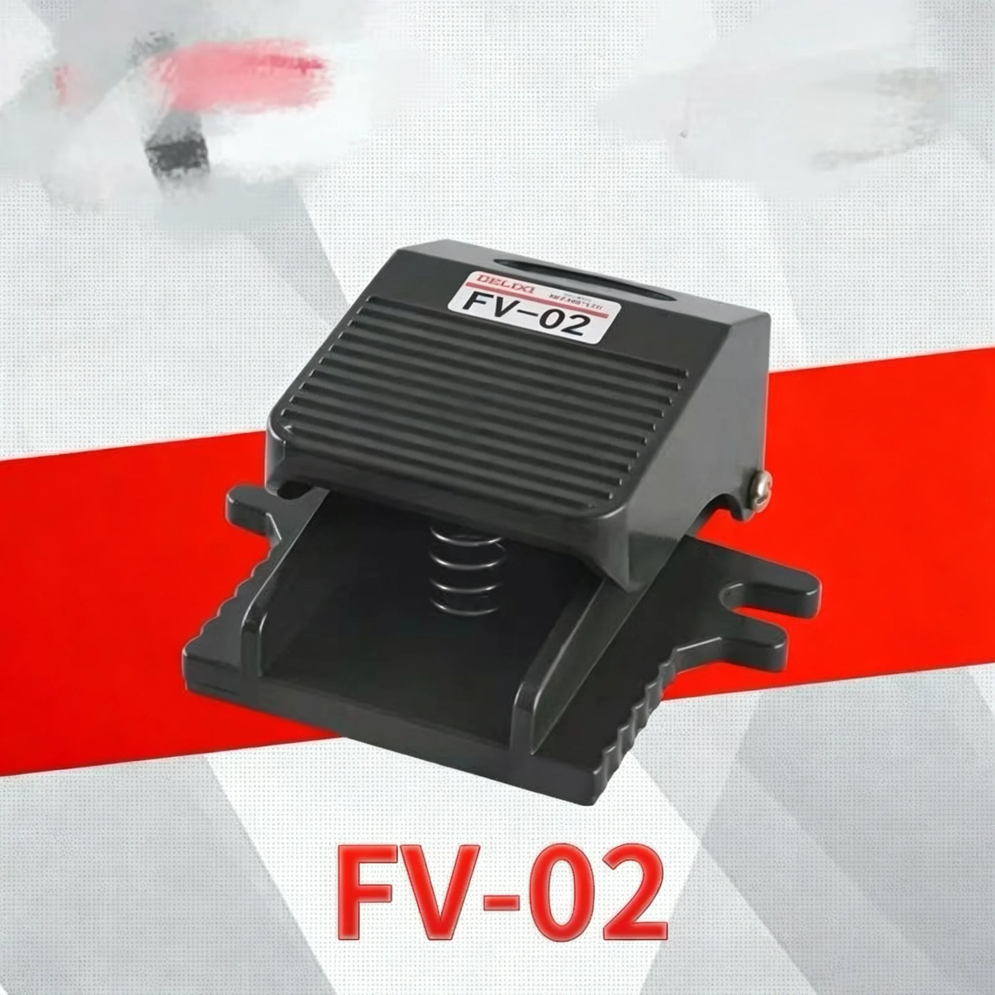 Tool Switch Air Valves With PC Connector 1/4BSP Threaded FV-02 2 Way 2 Position Foot Pneumatic Pedal Valve