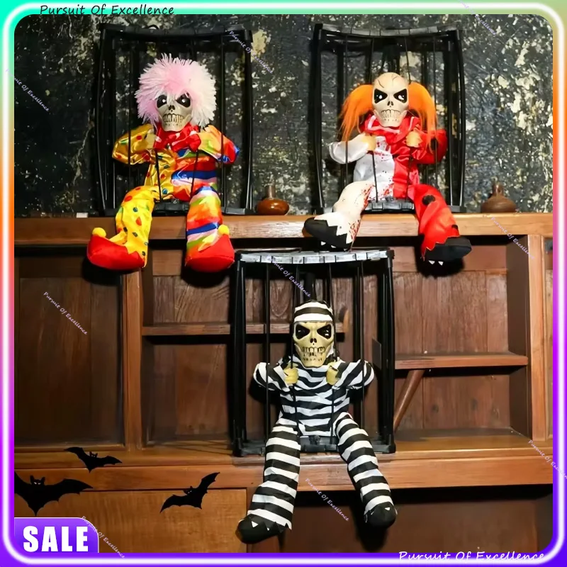 

28cm Props Prisoners Cages Ghosts Electric Lights Sound Pranks Funny Can Be Hung Or Carriedhalloween Spot Haunted