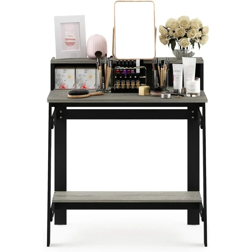 Vereinfachend ein Rahmen Computer tisch, schwarz/Französisch Eiche grau