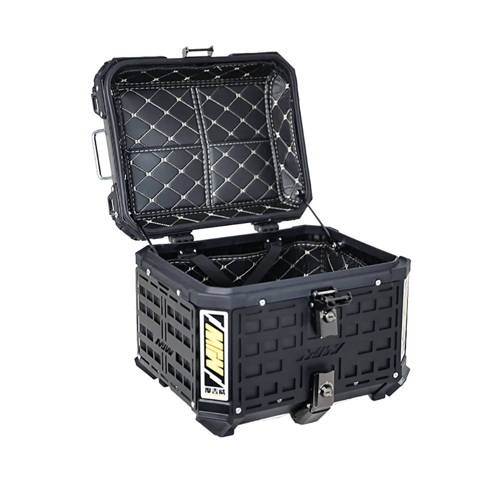 

New Motorcycle Aluminum Box 45L 55L Rear Luggage Storage Case 55L Moto Top Box 45L Motorcycle Tail Box Key Lock Storage Case