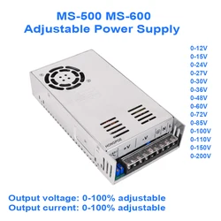 Adjustable 500W 600W Power Supply DC 0-12V 15V 24V 30V 36V 48V 60V 72V 85V 90V 110V 150V 200V Ac To Dc Smps LED Industrial Power