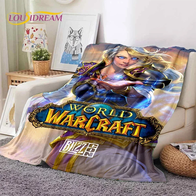 

WOW, World of Warcraft Demon Hunter, Lich King Game 3D Soft Blankets,Throw Blanket for Picnic Beds Sofa Home Bedroom Kids Gifts