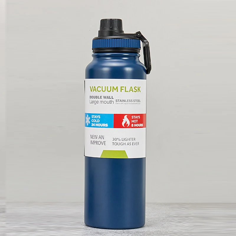 600/800/1000ML Thermosfles Roestvrijstalen Auto Thermische Cup Houdt Koud en Warmte Thermische Mok Sport geïsoleerde Cup Thermoskan