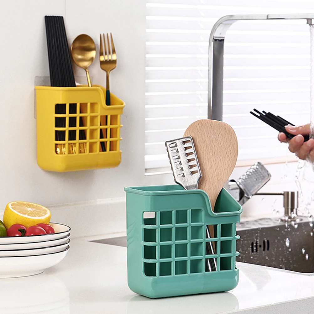 

3 Pcs Chopsticks Basket Kitchen Storage Utensil Holder Organizers Tool Container Scalable Hanging