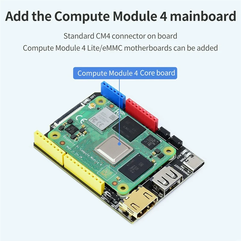 Waveshare CM4 Duino Expansion Board for Raspberry Pi Duino Base HDMI-Compatible USB M.2 Interface Supporting for Arduino Ecology