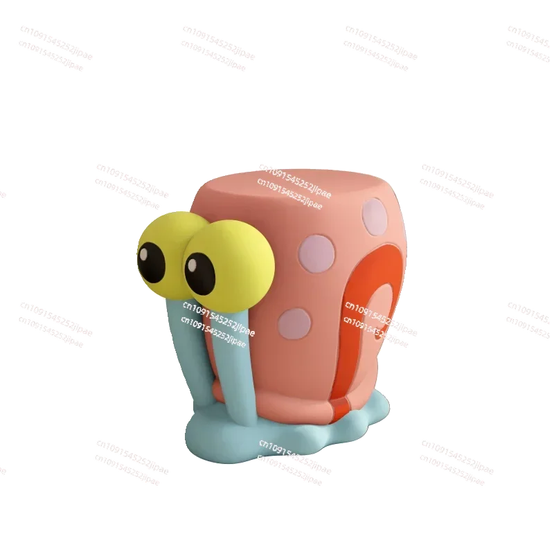 Cute Creative Lobby Sitting Low Stool  Ottoman Storage  Furniture Cartoon Little Snail Shoe Change Stool Entrance Home Children