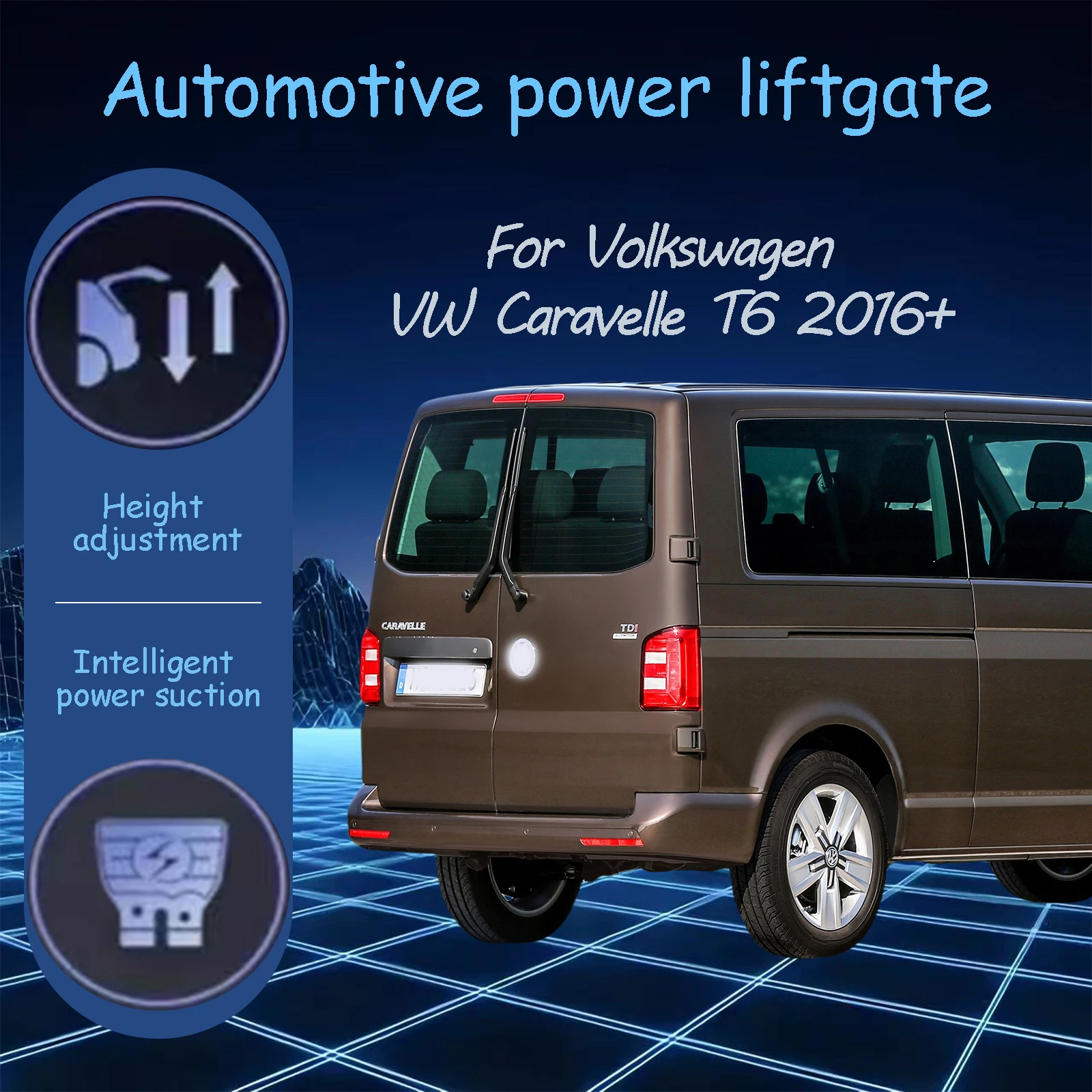 

For Volkswagen VW Caravelle T6 2016+ Electric tailgate automatic suction locks suitable Trunk modification system