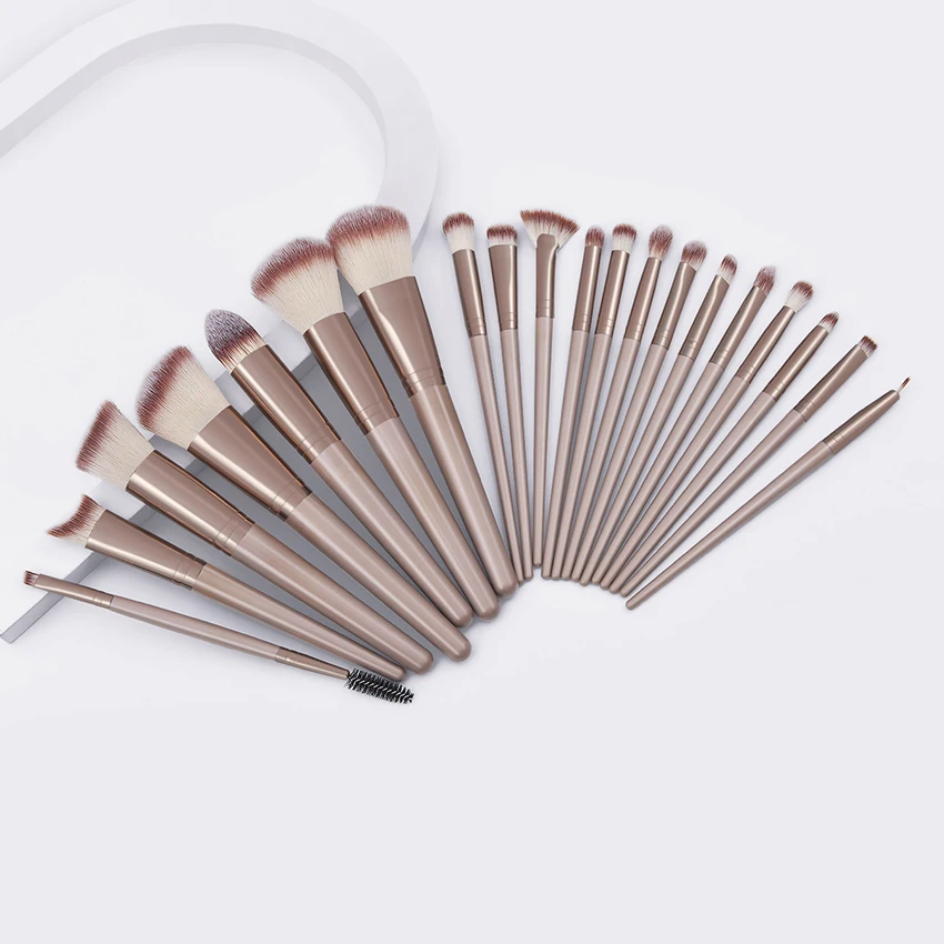 SAIANTTH 20pcs Super Large Blast Makeup Brushes set full eye face professional cosmetic fan foundation powder eyeshadow eyelash