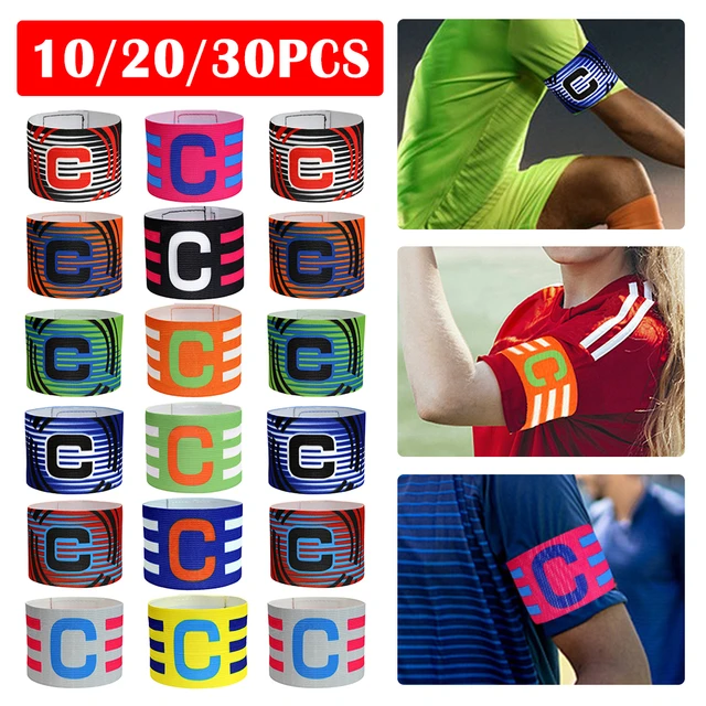 10 20 30Pcs Professional Football Armband Nylon Adjustable Soccer Arm Band Leader Match Football Armband Captain Armband Band AliExpress