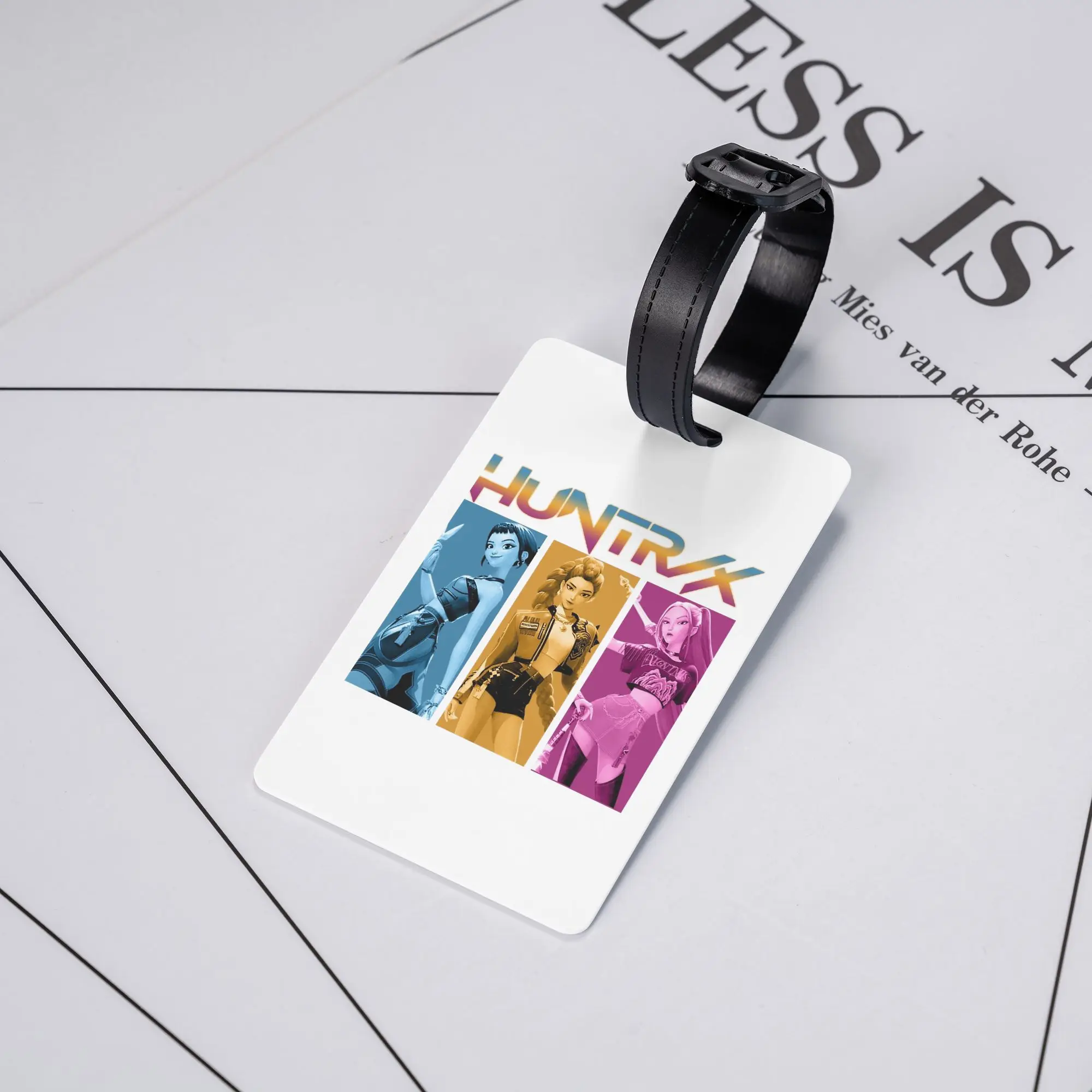 

KPop Demon Hunters Huntrix Luggage Tags Suitcase Plastic Travel Accessories Luggage Bag Case Tags ID Address Suitcase Tag Gifts