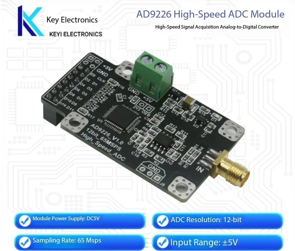 AD9226 module 12-bit high-speed ADC data collection analog-to-digital converter 65MSPS sampling FPGA matching