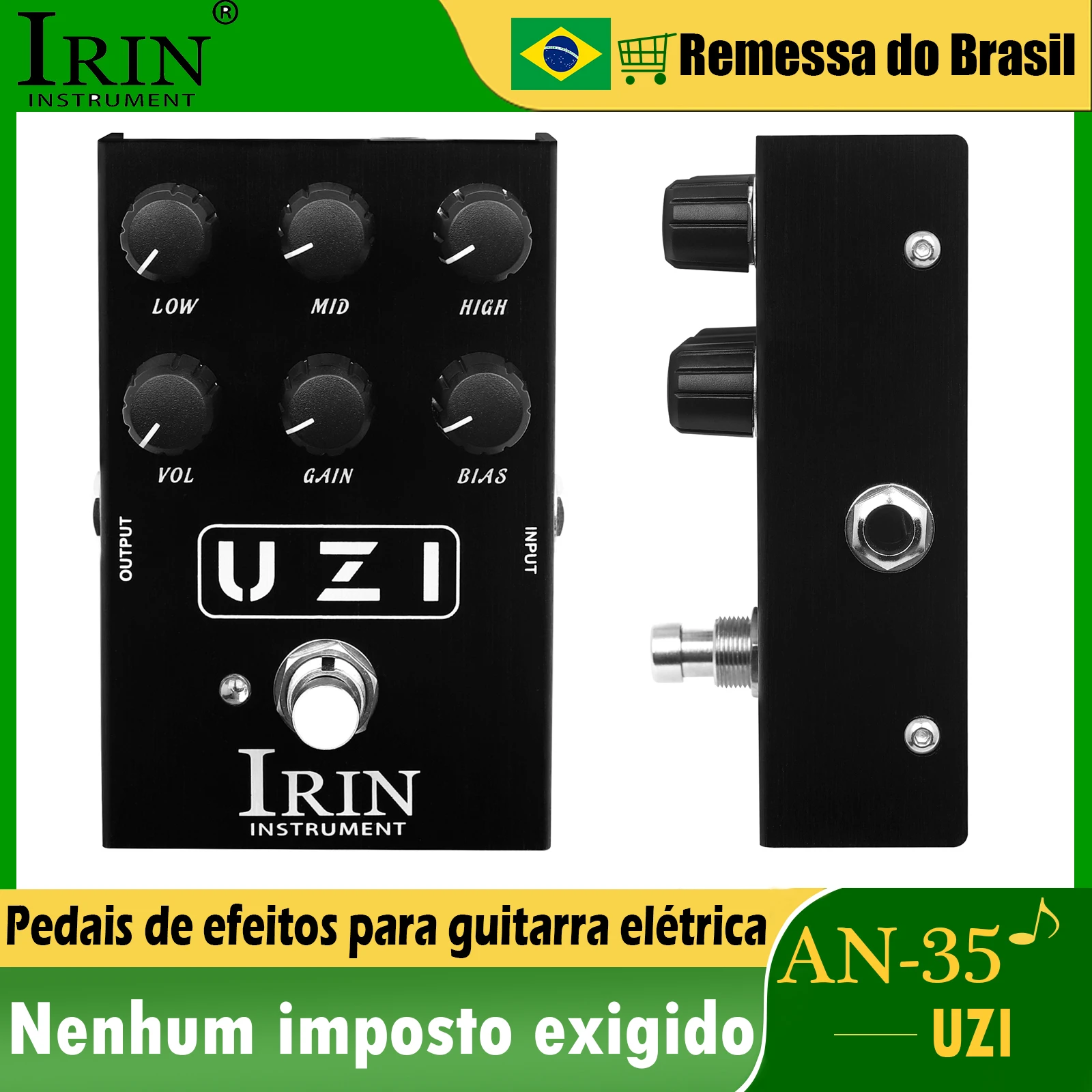 

IRIN Electric Guitar Effect Pedal AN-35 UZI Distortion British American Distortion Effect True Bypass Pedal Guitar Accessories