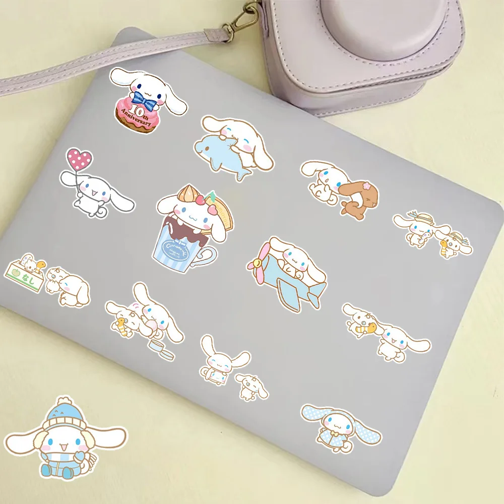 ملصق كرتون 10/25/40 سانريو لطيف Cinnamoroll كتابات مقاومة للماء شارات لعبة أطفال ديي القرطاسية مربع ملصق كوب ماء