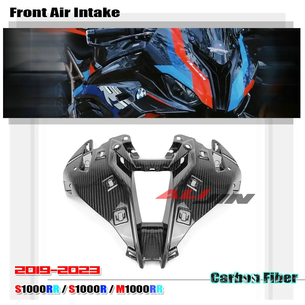 

Real Carbon Fiber Motorcycle Front Nose Air inner Intake Fairing Headlight Cover Panel Cowling For BMW S1000RR M1000RR 2019-2023