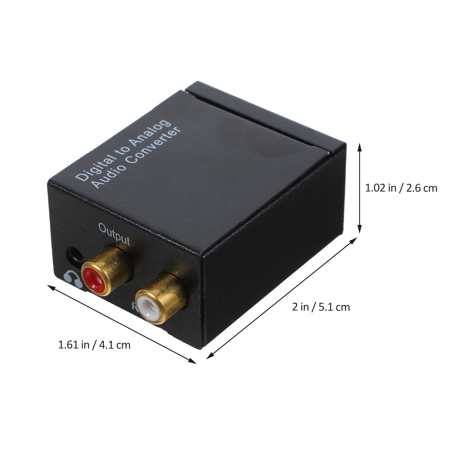 

Audio To Analog Converter Adapter Box Optical To L R 24Bit 32-96Khz Sampling Rate Usb Power Cable