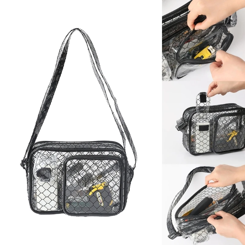 Anti Static Clear PVC Bag Large Capacity Shoulder Crossbody Bags for Semiconductor Cleanroom