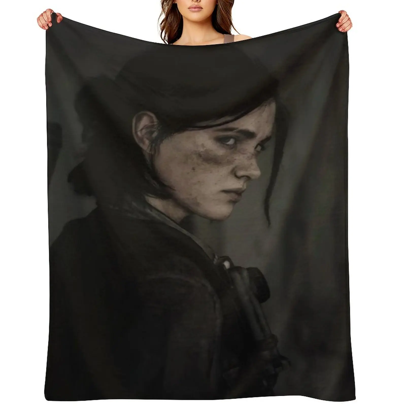 Tlou Ellie Williams Throw Blanket anime Hair Quilt For Decorative Sofa Blankets