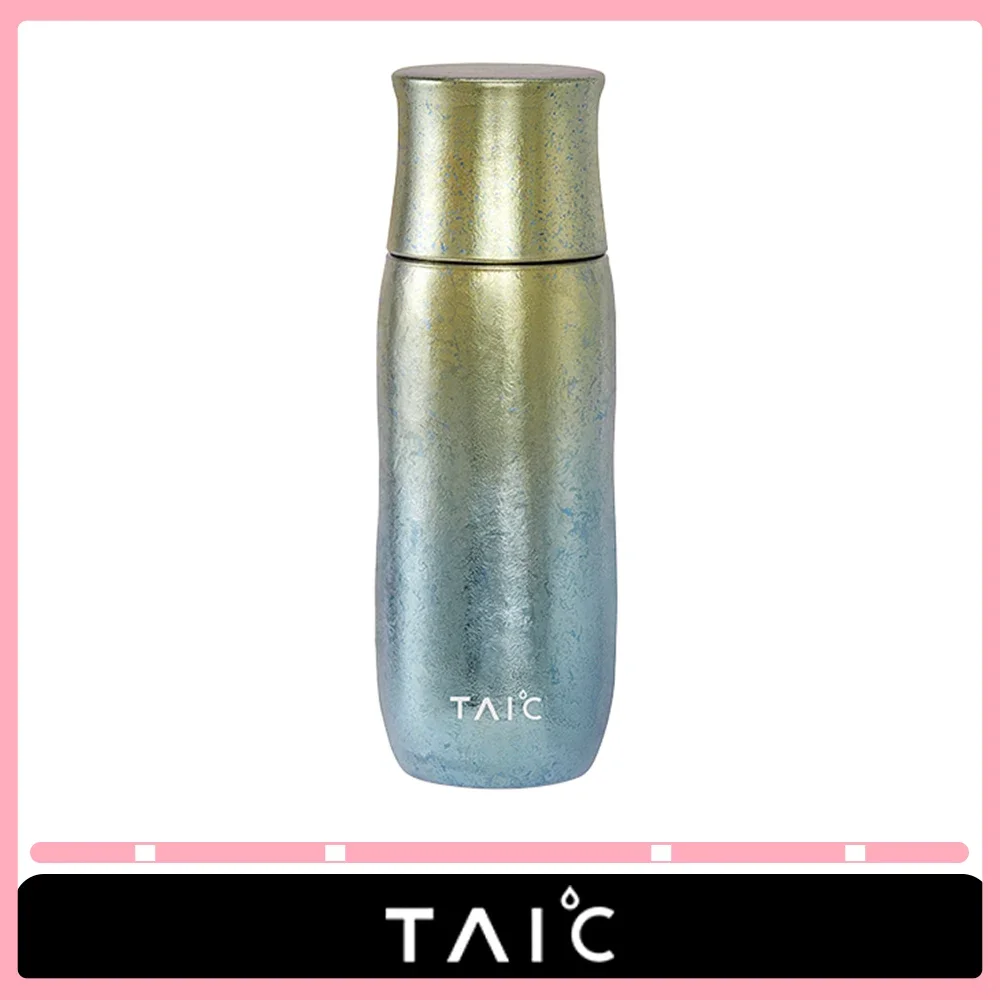 TAIC Titanium Water Cup Bottle Heat Preservation Portable 285ml High-grade Water Cup Kettle Outdoor Camping Tea Separation Cup