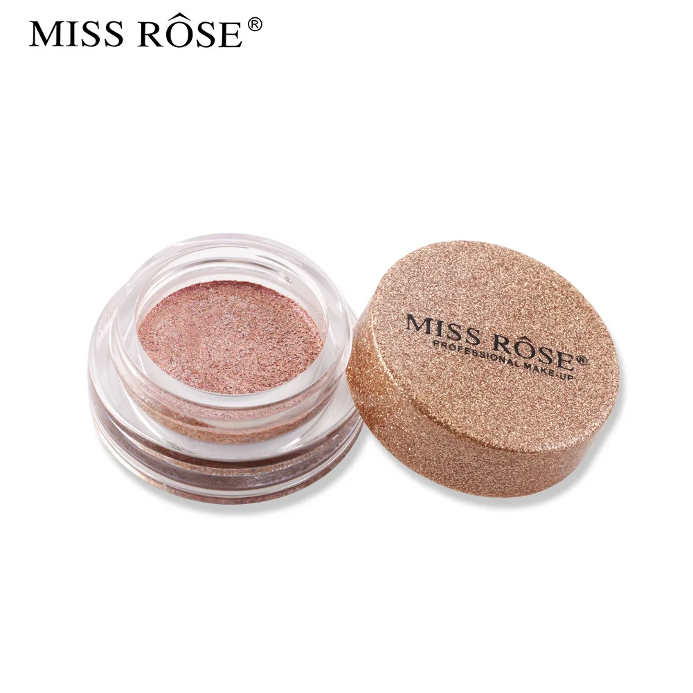 MISS ROSE เดี่ยวสี Dazzle Eye Shadow แต่งหน้า Long-Wearing METALLIC Shimmer High-Light 3D Glitter Effect อายแชโดว์เครื่องสําอาง