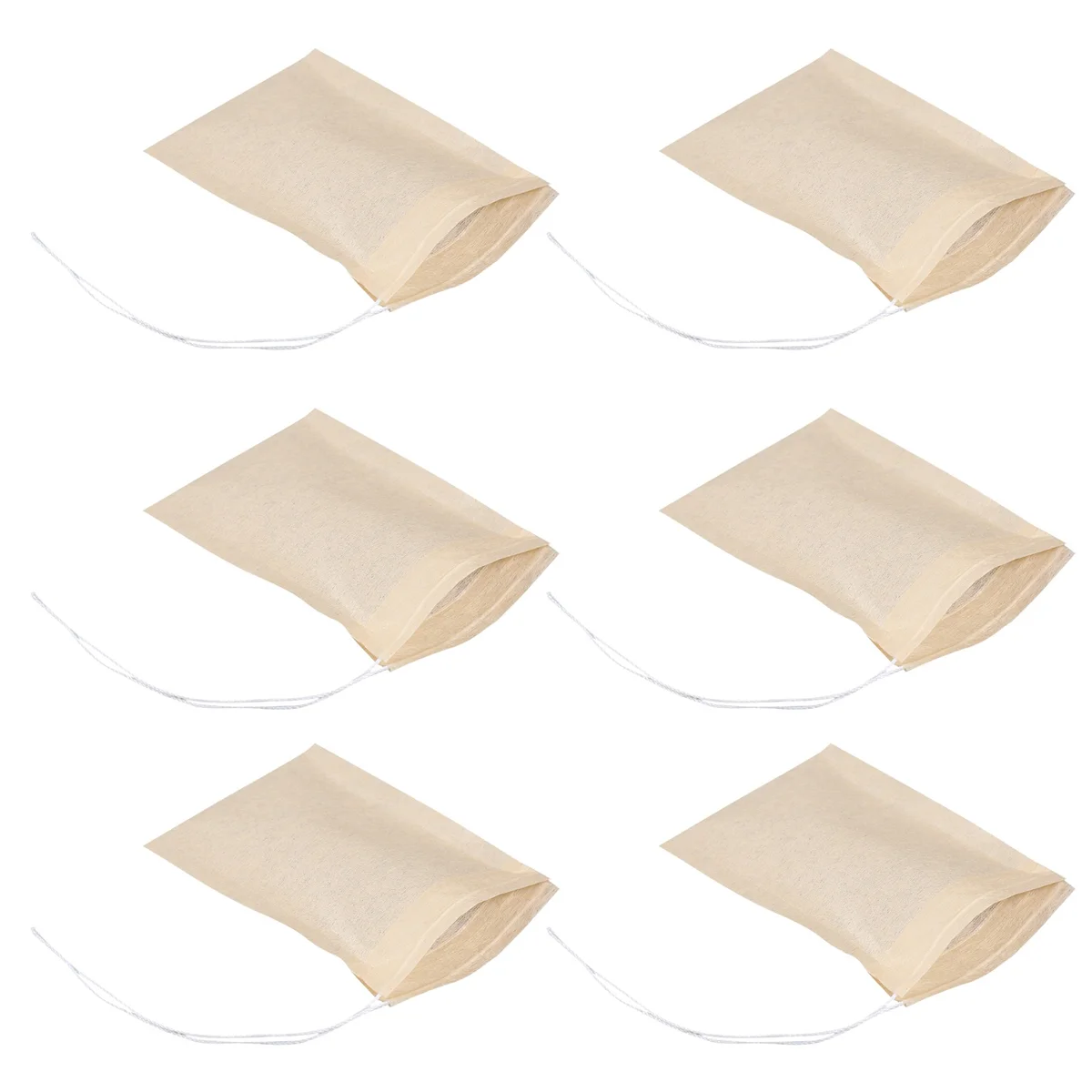 600-pack theefilterzakjes, wegwerp papieren theezakje met trekkoord voor losse thee, koffie (natuurlijke kleur, 2,75 x 1,97 inch)