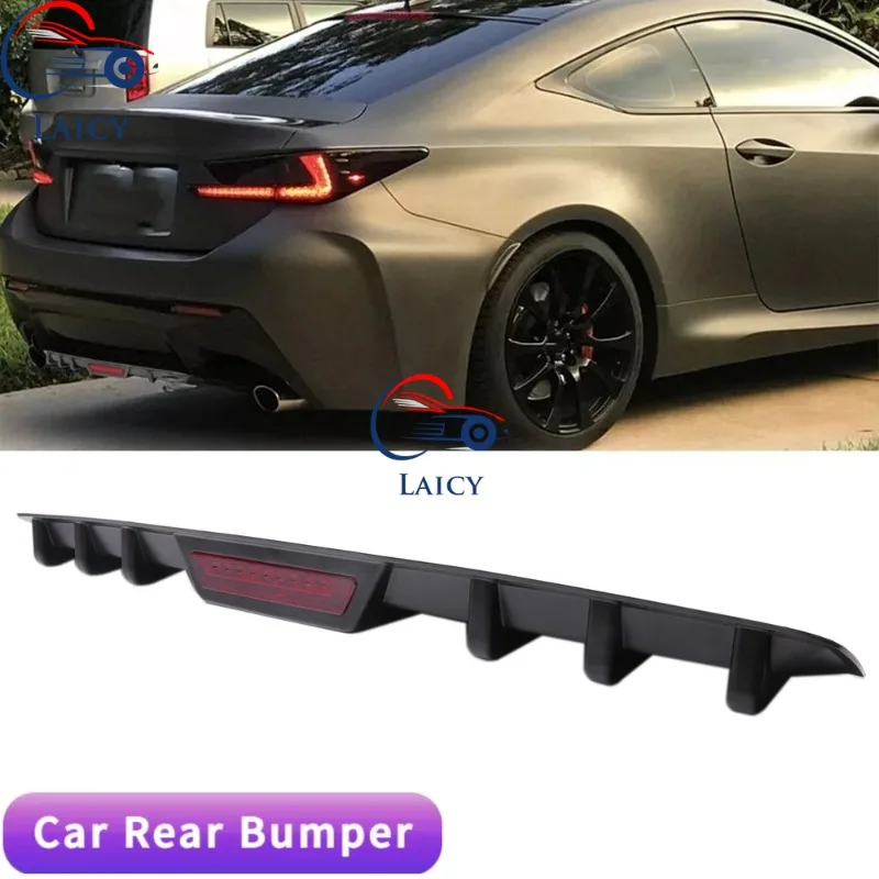 Laicy para l-exus rcf rc200t rc300 rc350 carro traseiro difusor lábio com freio da cauda parar luz divisor spoiler barbatana de tubarão lábio kit