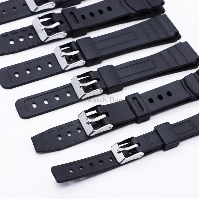 12mm 14mm 16mm 18mm 20mm 22mm Silicone Rubber Watch Band for Men Women Students Electronic Watch Strap Sport Bracelet Accessory