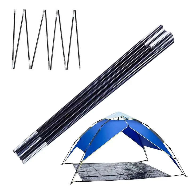 

Tent Pole Adjustable Steel Rods For Tarp Portable And Flexible Adjustable Camping Gear For Beach Outdoor Hunting Adventures