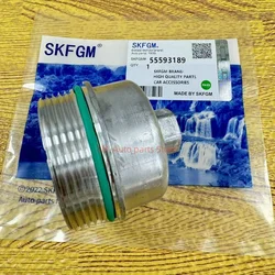 Engine Oil Cooler Filter Aluminum Cap For Chevrolet Trax Cruze Aveo Sonic Opel Astra 55353325 55593189 9878307