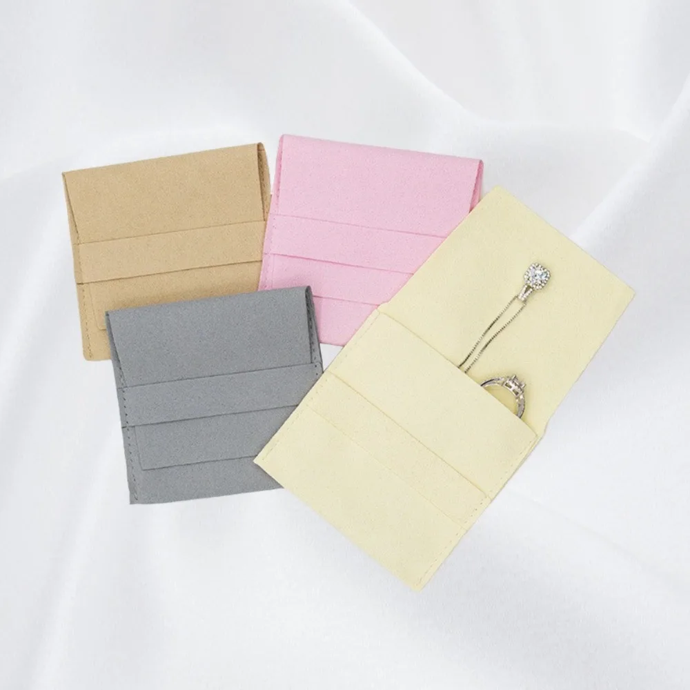 

5PCS 8x8cm Earrings Jewelry Bag Microfiber Velvet Packaging Bag Ring Bracelet Necklace Dust Protect Jewelry Wrapping Pouch