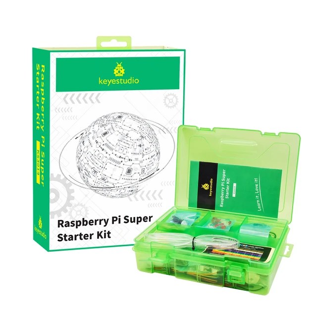 New Keyestudio Raspberry Pi 4B Basic/Super Starter Kit for Raspberry Pi 4  DIY Complete Kit Python Programming Kit(NO RPI Board ) - AliExpress