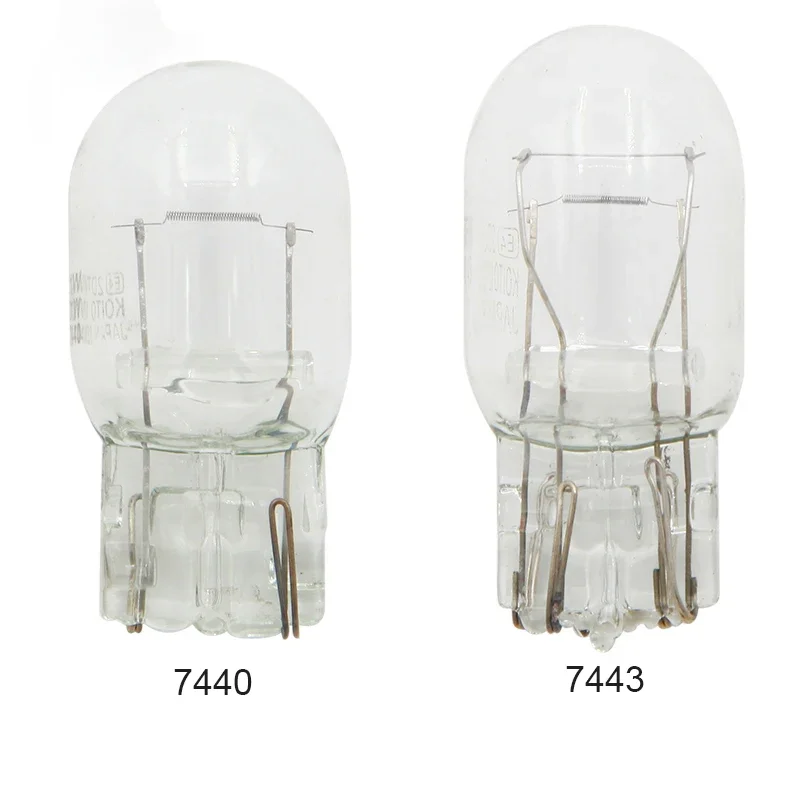 Lampu sein kaca Halogen untuk pria, lampu sein T20 7443 W21 5W 7440, lampu rem jalan siang hari, lampu bohlam mundur warna putih hangat isi 2 buah